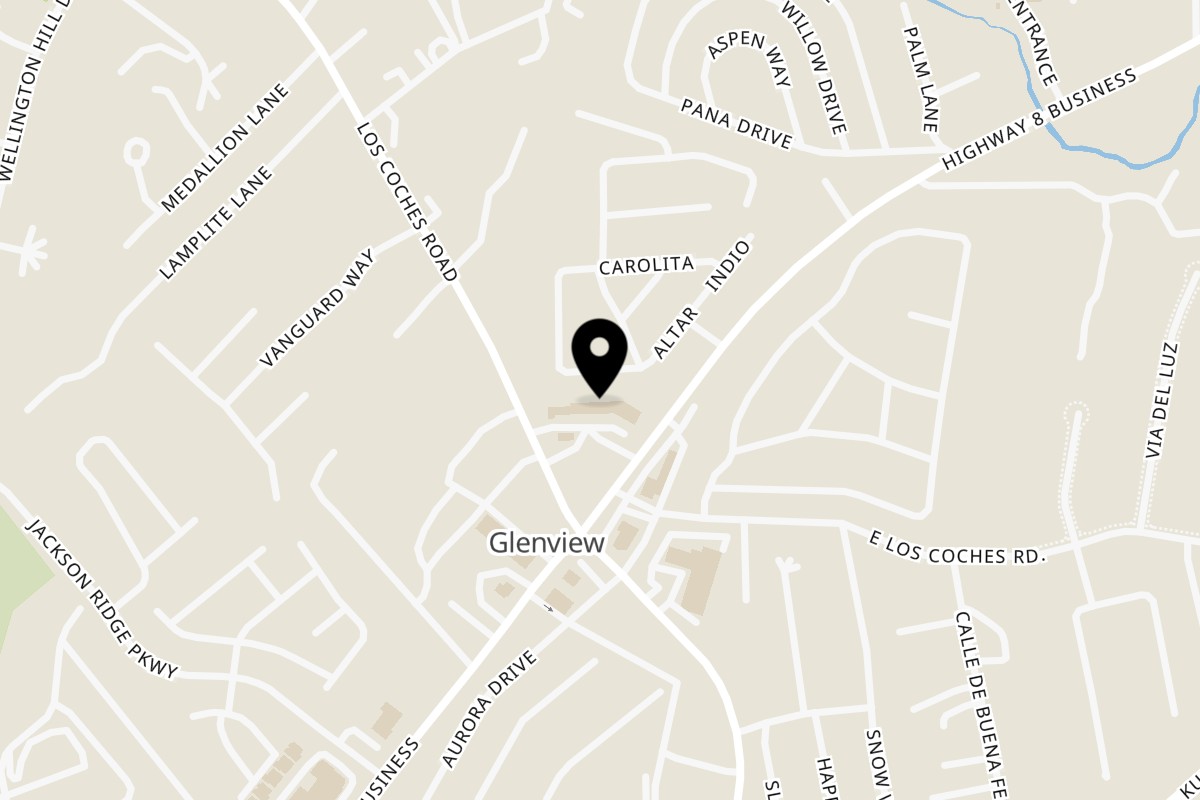 Map showing the location of Albert's Fresh Mexican Food Lakeside on 13334 Hwy 8 Business in Lakeside